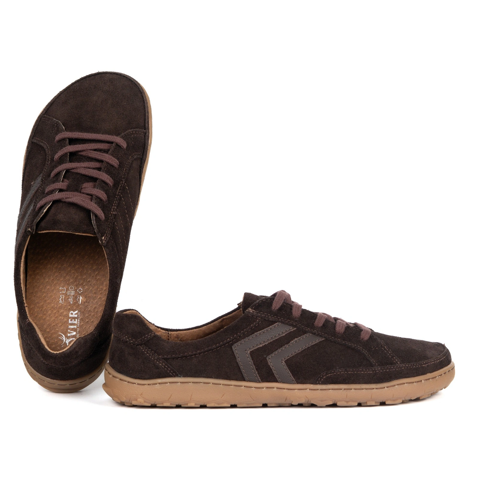 Męskie buty skórzane barefoot Pivot Zero Drop – brązowe